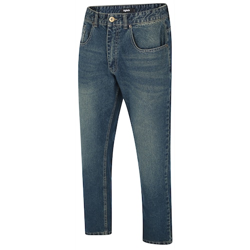 Bigdude Non-Stretch Straight Fit Jeans Mid Wash